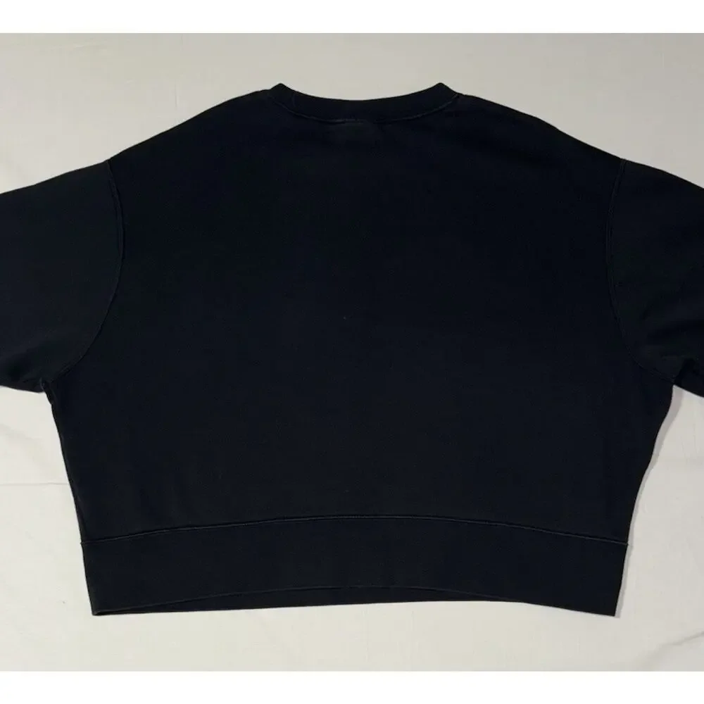 Nike Sportswear Women’s Fleece Sweatshirt Crew Cropped Black Size 2X